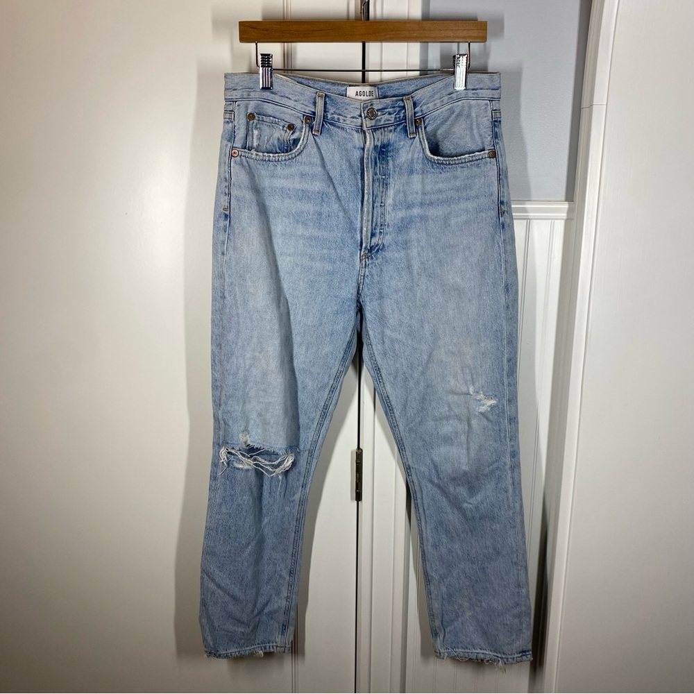 Agolde Riley High Rise Straight Crop in‎ Shatter size 29 - Picture 2 of 8